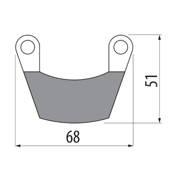 Goldfren® Bremsbelag 900 DYNAMIC WT9, DIN 236-II, EUROSTAR, SPORTSTAR, HARMONY LSA (2 Stück)
