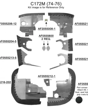 Engine Baffle Kit - C172M - Lycoming O-320-E2D - 74-76 PCBK