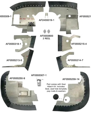Engine Baffle Kit - C172P - Lycoming O-320-D2J - PCOR